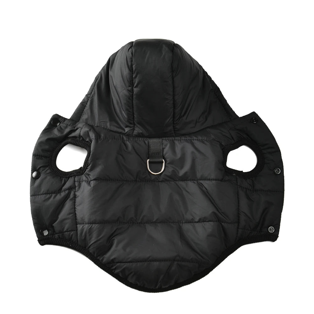 Warm Fleece Dog Coat Hoodie For Small Medium Dogs Winter Puppy Clothes Jacket With D-ring Thick Cozy Pug Dachshund Parka Costume