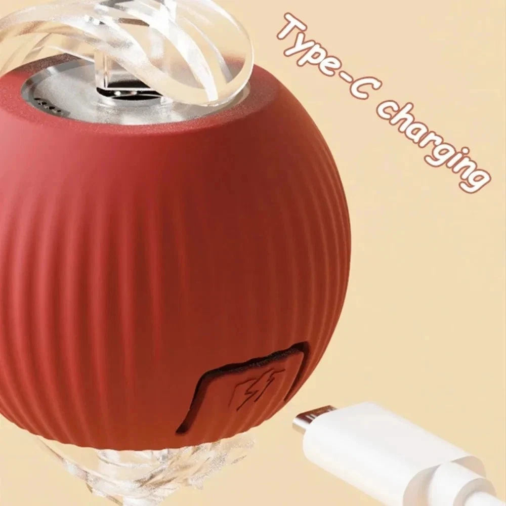 Cat Interactive Ball Toys Automatic Rolling Ball For Kitten Rechargeable Smart Pet Electric Toys With Teaser Sensor Cat Ball