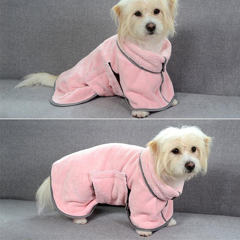 Quick-Drying Pet Absorbent Towel Dog Bathrobe Pet Dog Bath Towel For