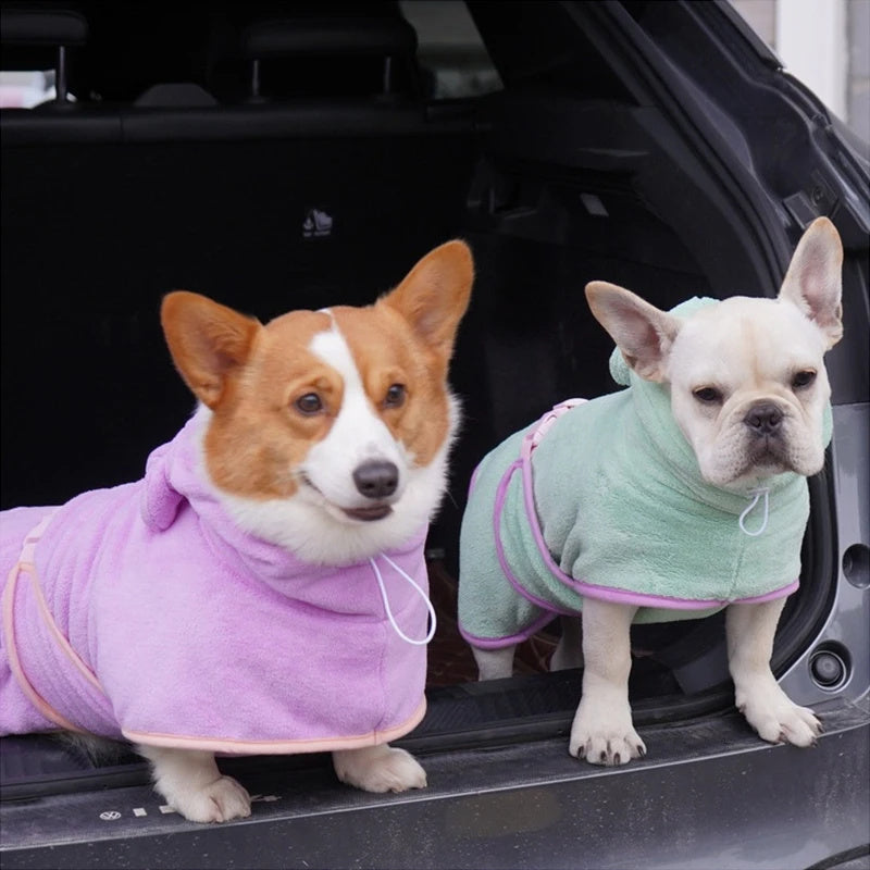 Pet Bathrobe Dog Bath Towel Super Absorbent Shower Cleaning Towel Dog