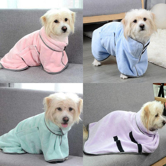 Quick-Drying Pet Absorbent Towel Dog Bathrobe Pet Dog Bath Towel For