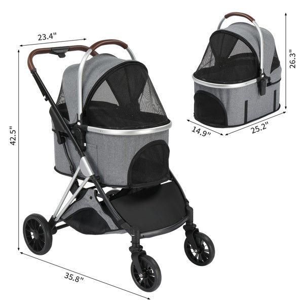 3 in 1 Pet Stroller. Designed for convenience, safety, and style, it's