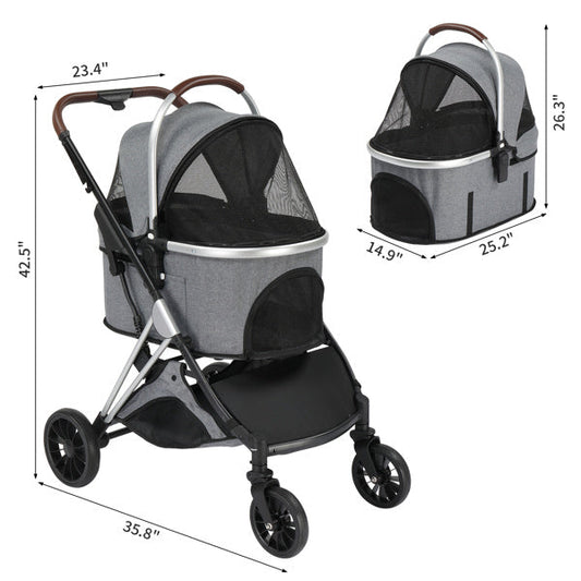 3 in 1 Pet Stroller. Designed for convenience, safety, and style, it's