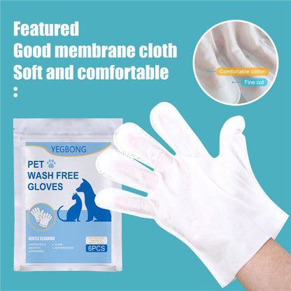 Pet Care Essentials: 6-Pack Of Disposable Non-Woven Gloves For A Clean