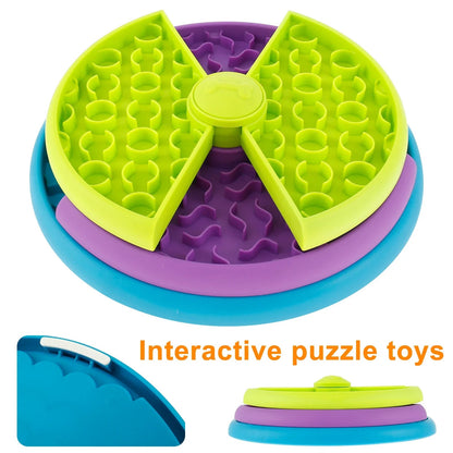 Slow Food Bowl Anti Choking Cat Bowl Dog Basin Puzzle Feeder Healthy