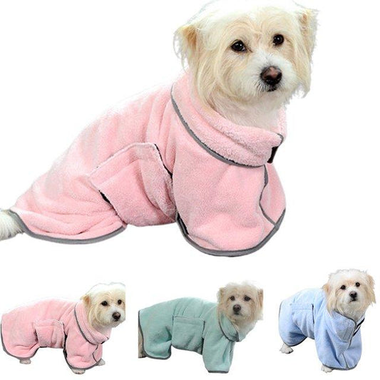 Quick-Drying Pet Absorbent Towel Dog Bathrobe Pet Dog Bath Towel For