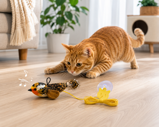 Interactive Bird Toy for Indoor Cats