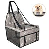 Small Medium Pet Dog Cat Booster Car Seat Waterproof Portable Folding Travel Carrier with Oxford Material and Printed Pattern