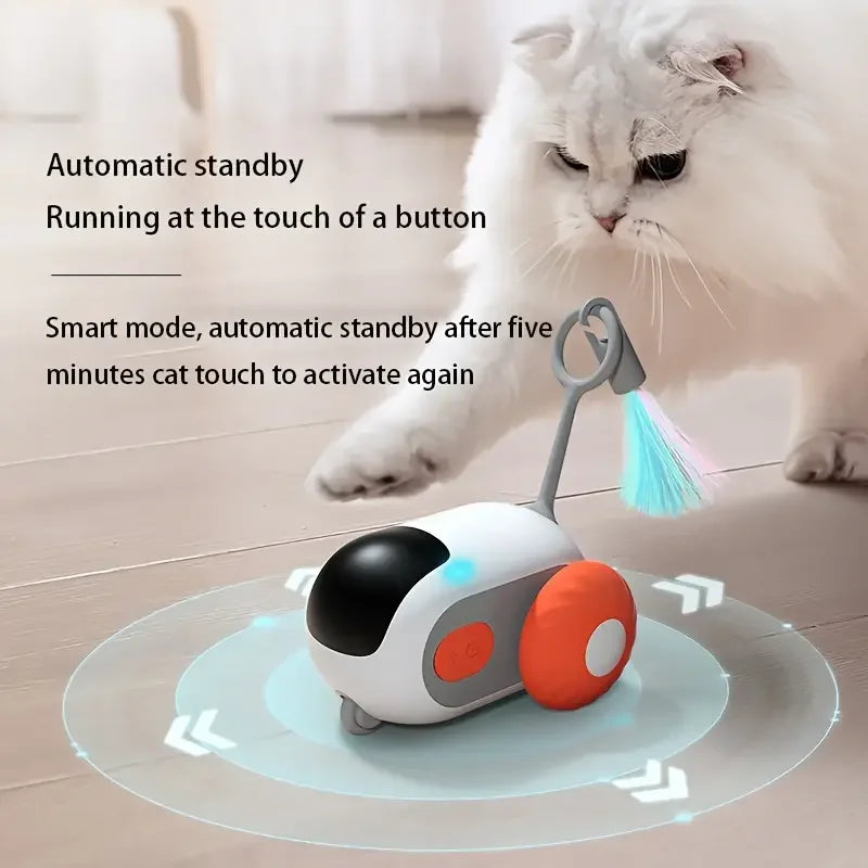 Remote Control Eco-Friendly Silicone Luxury Cartoon Electronic Interactive Cat Toy Car-Novelty Gift for Cats