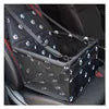 Small Medium Pet Dog Cat Booster Car Seat Waterproof Portable Folding Travel Carrier with Oxford Material and Printed Pattern