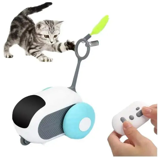 Remote Control Eco-Friendly Silicone Luxury Cartoon Electronic Interactive Cat Toy Car-Novelty Gift for Cats