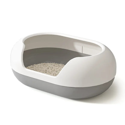 Oversized Anti-Splash Cat Litter Box Semi-Closed PP and Plastic Pet Supplies with Sand Closed Cat Toilet