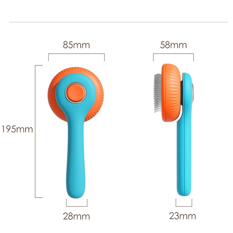 2023 New Stainless Steel Cat Brush Pet Grooming Removal Dog Hair Comb Dog Grooming Hair Cleaning Shaving Brush Pet Supplies