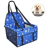 Small Medium Pet Dog Cat Booster Car Seat Waterproof Portable Folding Travel Carrier with Oxford Material and Printed Pattern