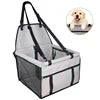 Small Medium Pet Dog Cat Booster Car Seat Waterproof Portable Folding Travel Carrier with Oxford Material and Printed Pattern