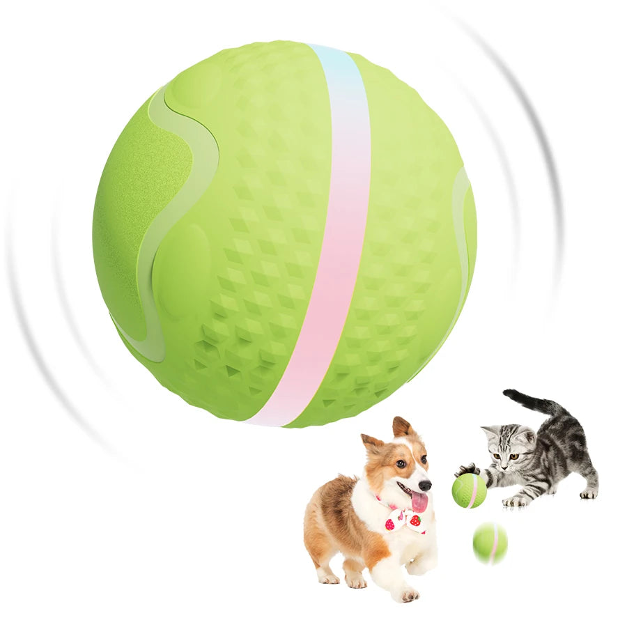 2024 New Automatic Pet Supplies USB Charged Smart Jumping Ball Interactive Pet Dog Ball Toys