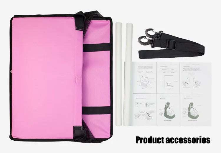 Small Medium Pet Dog Cat Booster Car Seat Waterproof Portable Folding Travel Carrier with Oxford Material and Printed Pattern