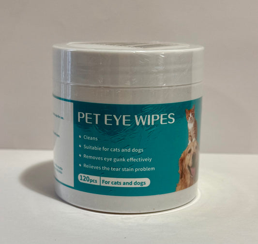 120pcs Hypoallergenic Thickened Portable Rinse-Free Pet Eye Wipes