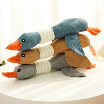 Pet Plush Wild Goose Toy Dog Toys for Small Large Dogs Interactive Puppy Dog Chew Toys Plush Stuffing Pet Accessories Supplies