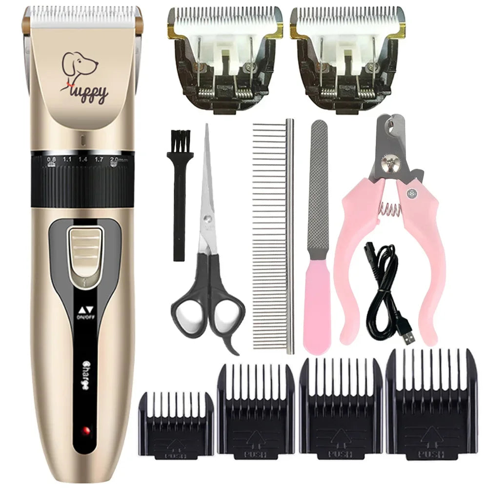 Dog Clipper Pet/Cat/Rabbit Hair Clippers Grooming Haircut Professional Trimmer Shaver Set Pets Cordless Rechargeable Promotions