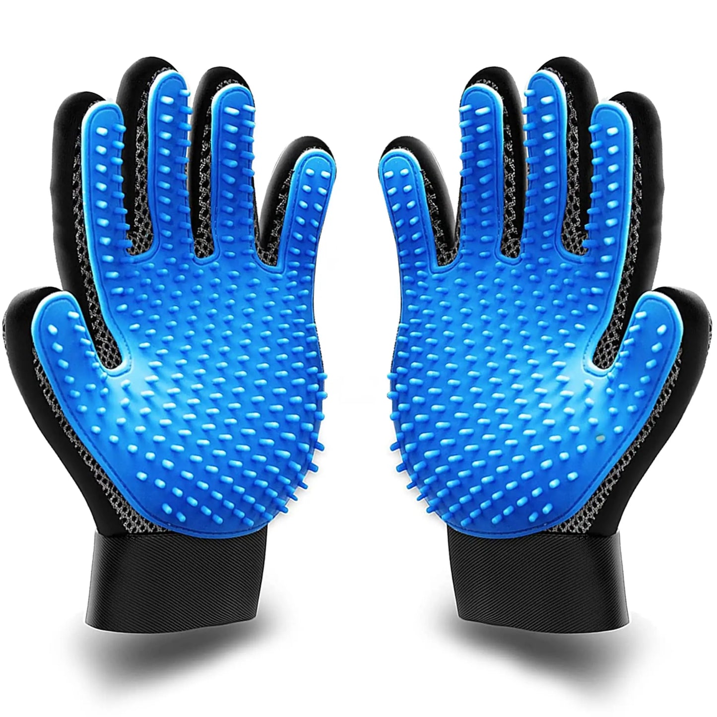 Pet Grooming Gloves | Deshedding Glove for Easy, Mess-Free Grooming | Grooming Mitt for Dogs, Cats, Rabbits & Horses with Long/S