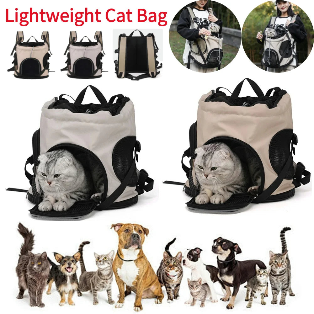 Lightweight Pet Bag Go Out Portable Cat Dog Bag Large Capacity Pet Backpack Breathable Out Puppy Backpack Adjustable Strap