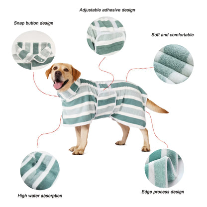 Dog Towel Pet Bathrobe, Fully Wrapped and Quick Drying, pet Quick Drying Towel, Soft and Skin Friendly, Comfortable