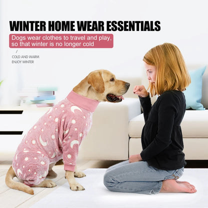 Winter Pet Dog Jumpsuit Clothes Warm Fleece Puppy Dog Pajamas Pet Overalls Costumes For Small Medium Large Dogs French Bulldog