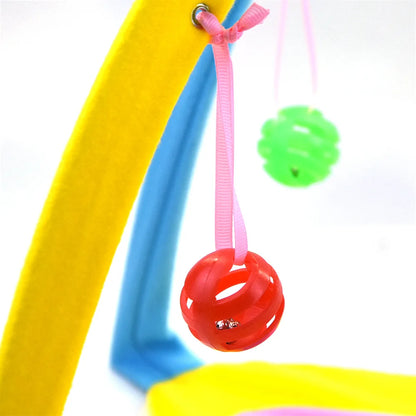 Cat Teasing Tent Bell Ball Foldable Cat Bed Playful Tent Cute Cat Pet Toy Indoor Cat Tent with Hanging Toy Portable Breathable