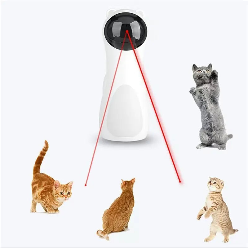 Cat Laser Toy Automatic Teaser Laser LED Kitten Interactive Training Entertaining Multi-Angle Adjustable USB Charge