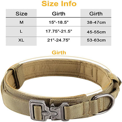 Military Tactical Dog Collar Leash Set Durable Pet Collar Retractable Leash Medium Large Dog German Shepherd Training Accessorie