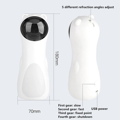 Cat Laser Toy Automatic Teaser Laser LED Kitten Interactive Training Entertaining Multi-Angle Adjustable USB Charge