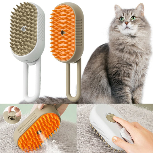 USB Rechargeable Cat Dog Grooming Comb With Electric Water Spray Curry Comb Dog Cat Massage Brush for Short Long Haired Pets