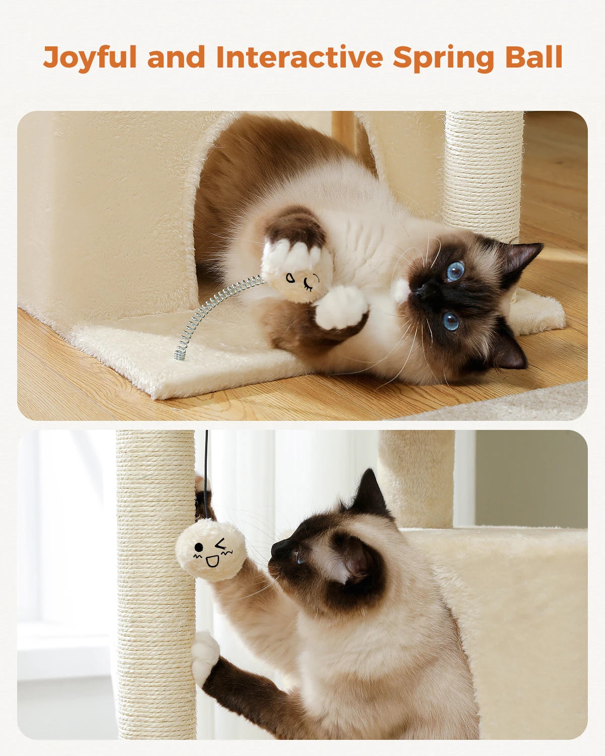 Small Cat Tree Cat Tower with Natural Sisal Scratching Post,Spacious Top Perch,Privite Cat Condo Perfect for Indoor Cats,Cat Toy