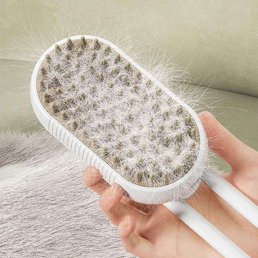 USB Rechargeable Cat Dog Grooming Comb With Electric Water Spray Curry Comb Dog Cat Massage Brush for Short Long Haired Pets