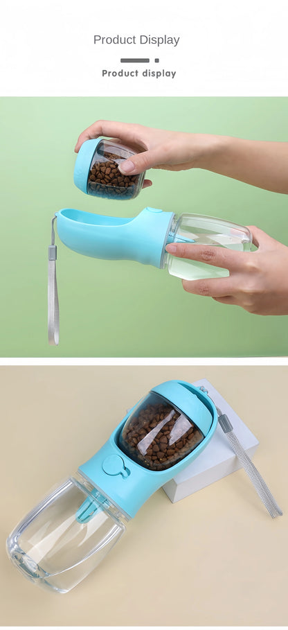 Portable Food Grade Material Pet Dog Cat Puppy Water Bottle Food Dispenser Travel Pet Water Cup For Pets cat bowl accessories
