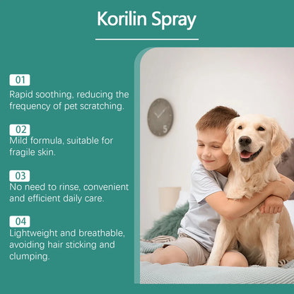 Pet Skin Repair Spray–Soothes Dryness, Sensitivity,Redness&Itching,Non-Irritating&Non-Sensitizing,Suitable for Puppies & Kittens