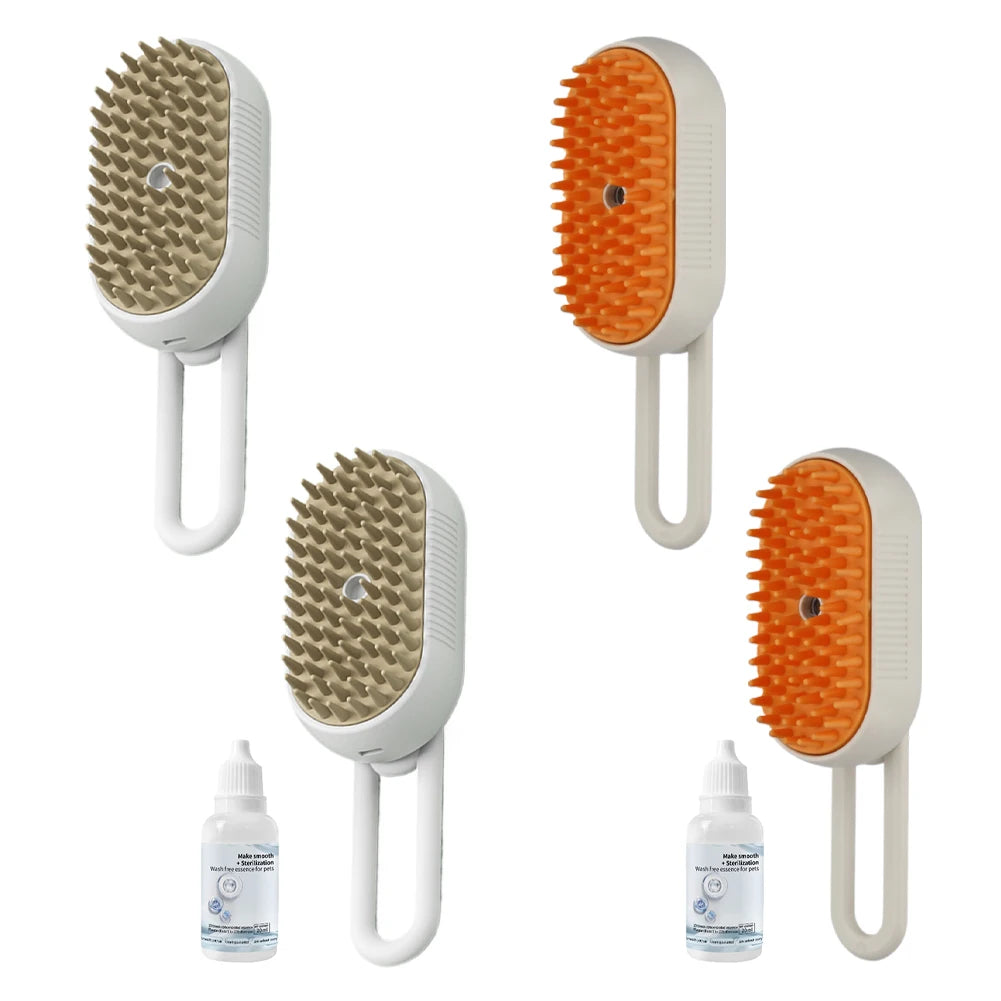 USB Rechargeable Cat Dog Grooming Comb With Electric Water Spray Curry Comb Dog Cat Massage Brush for Short Long Haired Pets