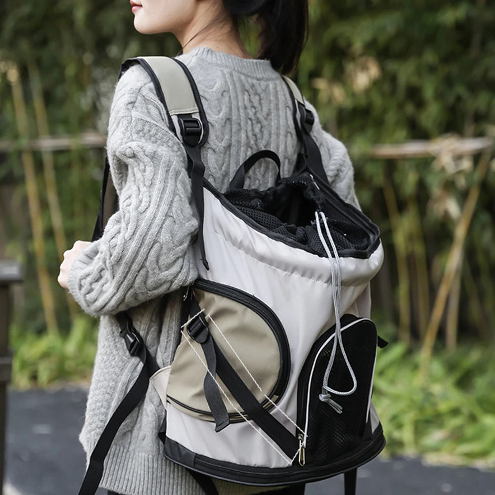 Lightweight Pet Bag Go Out Portable Cat Dog Bag Large Capacity Pet Backpack Breathable Out Puppy Backpack Adjustable Strap