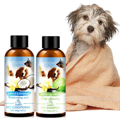 Pet Shower Gel and Conditioner Combo Pack, Perfect Clean Shampoo and Conditioner, Chemical Free, for Pets Cats and Dogs