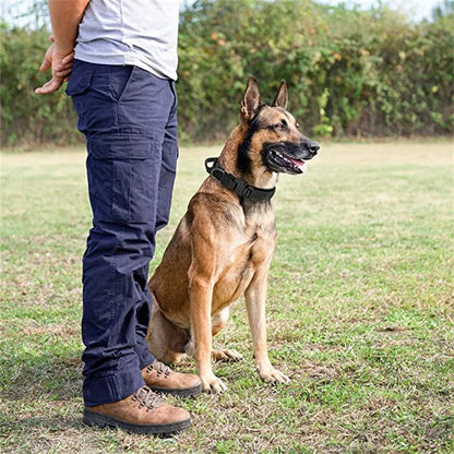 Military Tactical Dog Collar Leash Set Durable Pet Collar Retractable Leash Medium Large Dog German Shepherd Training Accessorie