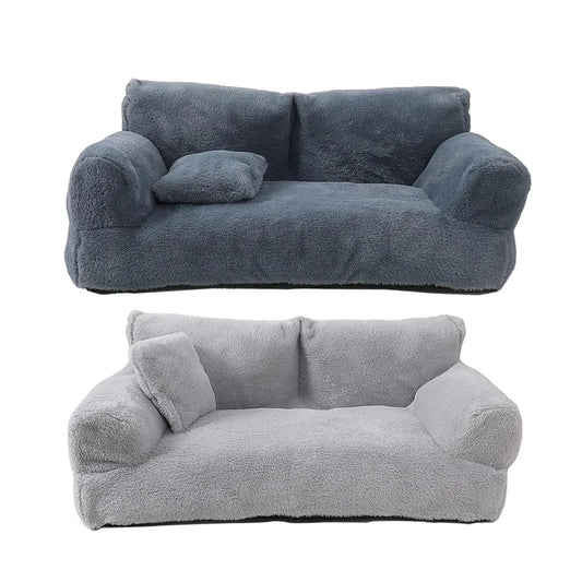 Pet Sofa Soft Plush Anti Slip Bottom Warm Pet Supplies Rectangle Versatile Wear Resistant with Removable Cover for Dog Cat Pet