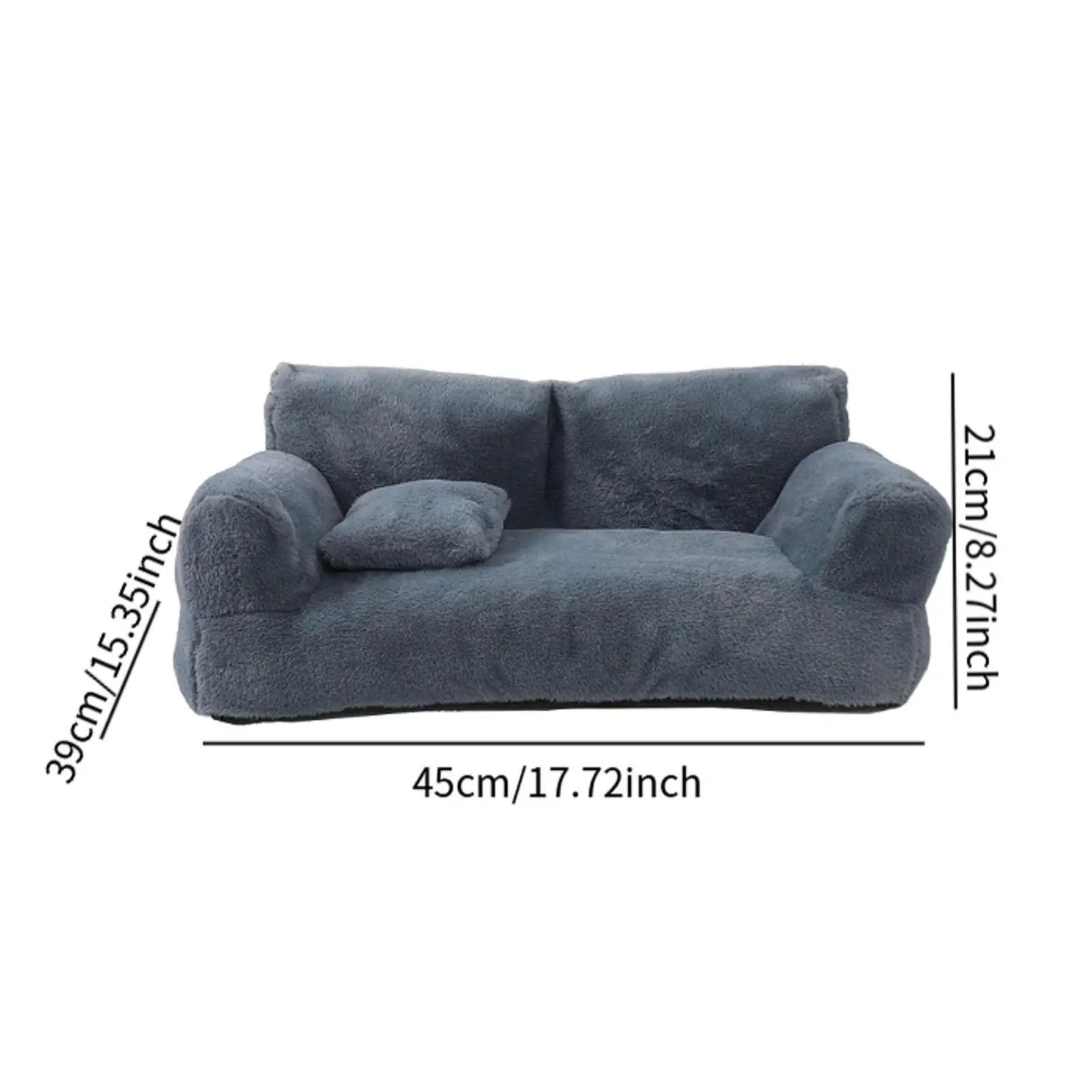 Pet Sofa Soft Plush Anti Slip Bottom Warm Pet Supplies Rectangle Versatile Wear Resistant with Removable Cover for Dog Cat Pet