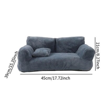 Pet Sofa Soft Plush Anti Slip Bottom Warm Pet Supplies Rectangle Versatile Wear Resistant with Removable Cover for Dog Cat Pet