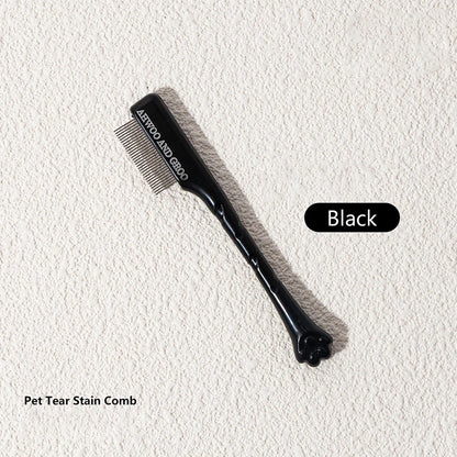 Pet Facial Cleaning Comb Set Remove Tear Stain Eye Droppings Cat Claw Comb Dog Hair Trimmer Scissors Pet Cleaning Accessories