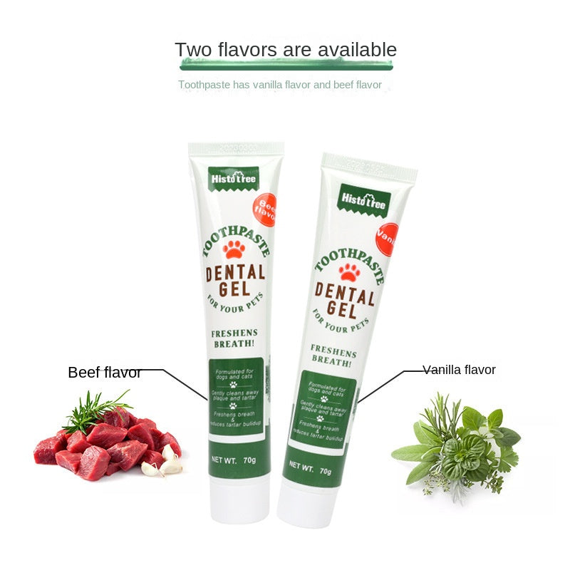 Pet toothpaste dog toothpaste dog oral cleaning products cat toothpaste beef flavored vanilla flavored dog toothpaste