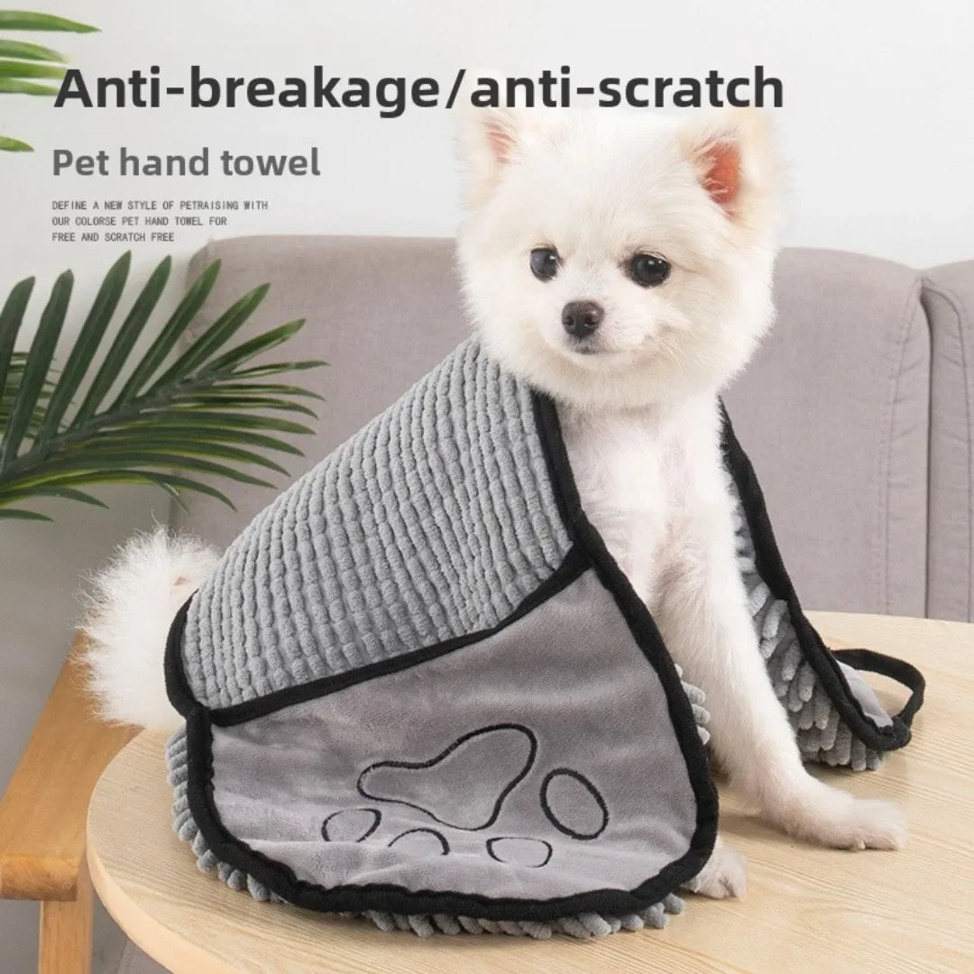 Super Absorbent Pet Bath Towel Quick-drying Cat Towels Convenient Soft Bath Robe Dry Pet Cleaning Washcloth Dog Accessories