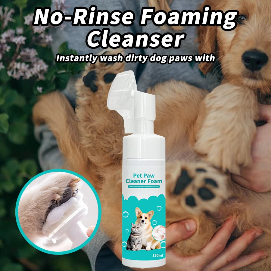 Pet foot cleaning foam dog cat paw foot wash free care 150ml pet cleaning supplies