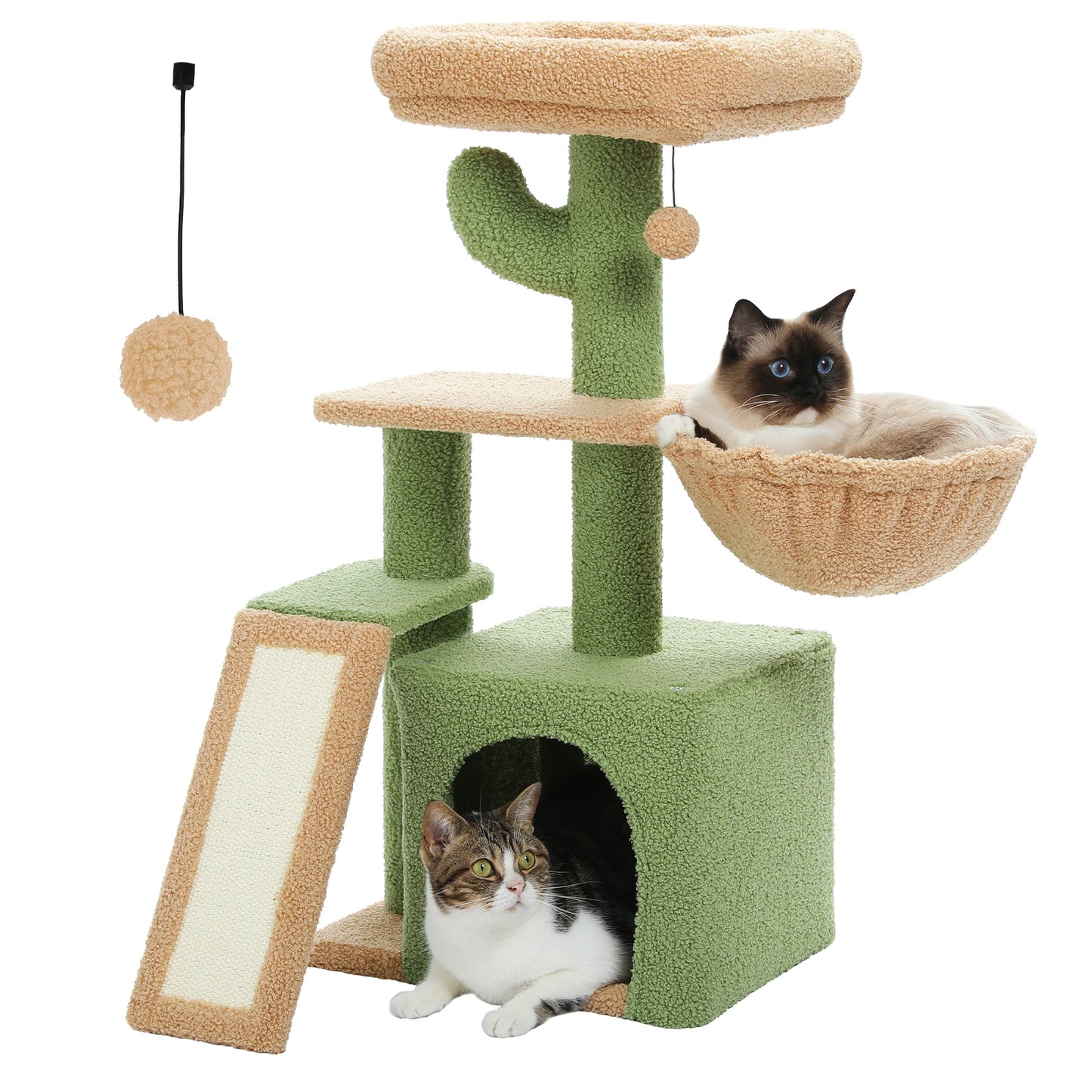 Small Cat Tree Cat Tower with Natural Sisal Scratching Post,Spacious Top Perch,Privite Cat Condo Perfect for Indoor Cats,Cat Toy