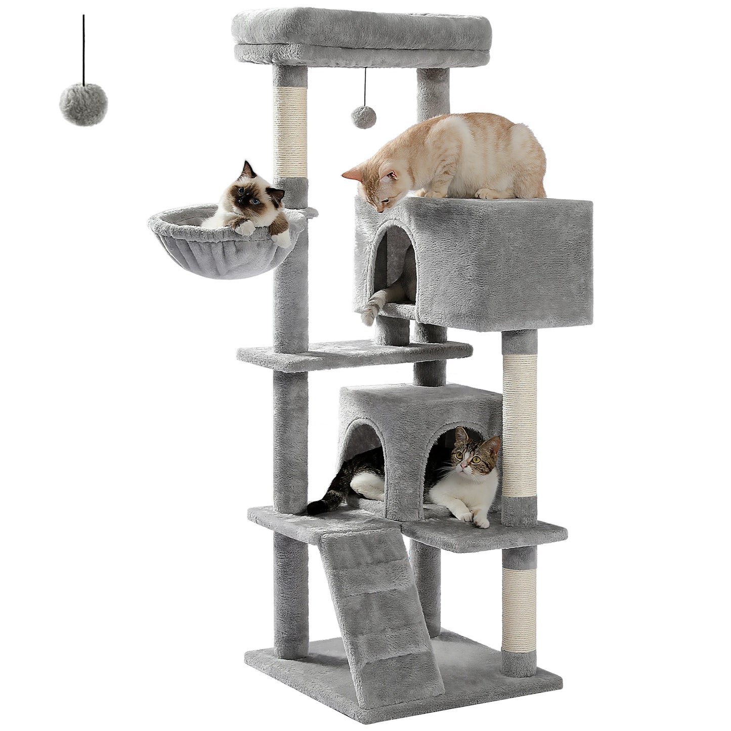 Cat Tree with Toy Cat Tower condo for Indoor Cats Cat House with Padded Plush Perch Cozy Hammock and Sisal Scratching Posts